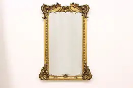 Renaissance Design Antique Carved Gilt Hall Mirror #45377