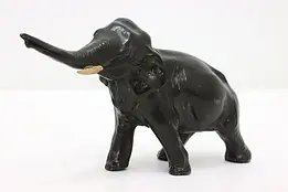 Painted Spelter Vintage Elephant Sculpture #45481