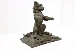 Bronze Dog Statue Educated Guess Vintage Sculpture, Holgre #46646