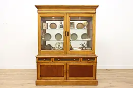 Traditional Vintage Lighted China Display Cabinet, Dick Idol #46416