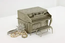 Thorens Antique Miniature Piano & Bench Music & Jewelry Box #47217