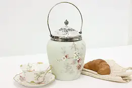 Victorian Antique Wave Crest Cookie or Keepsake Jar Blossoms #47099