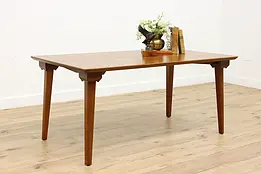 Midcentury Modern Vintage Oak Library Desk or Dining Table #47117