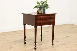 Sheraton Antique 1830s Cherry Nightstand, End or Lamp Table #47202
