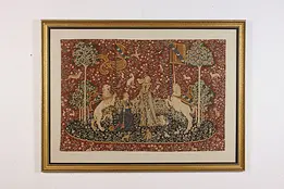 Lady & the Unicorn Taste Antique Needlepoint Tapestry, 51.5" #47152