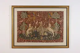 Lady & the Unicorn Taste Antique Needlepoint Tapestry, 51.5" #47152