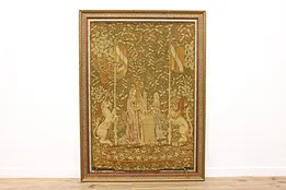 Lady & the Unicorn Vintage Sound Needlepoint Tapestry, 90" #47159
