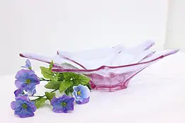 Murano Venetian Italian Amethyst Art Glass Centerpiece Bowl #47229