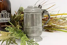 English Farmhouse Antique Pewter Beer Stein or Mug, London #45480