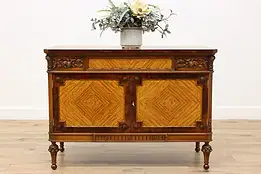 French Design Antique Satinwood Server, Buffet, Hall Console #34571