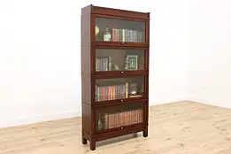 Oak 4 Stack Antique Craftsman Lawyer Bookcase, Melton #34257