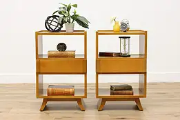 Pair of Midcentury Modern Vintage Mahogany Nightstands, Rway #47292