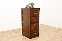 Traditional Antique Office Library Oak File Cabinet, Yawman #47252