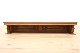 Gothic Antique Oak Architectural Salvage 82" Mantel Shelf or Bench #47339