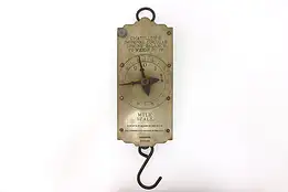 Farmhouse Antique Brass & Iron 30 lb Milk Scale, Chatillon #46892