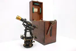 Surveyor Vintage Brass Transit Instrument w/Case, Dietzgen #46631