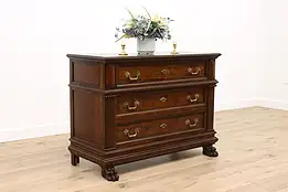 Renaissance Antique Carved Walnut Italian Chest or Dresser #45374