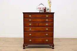 Sheraton Antique Six Drawer Birch Dresser or Chest, Dovetail #41437