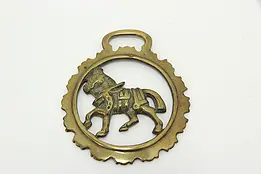 Horse Vintage Brass Harness Medallion, Horse #45297
