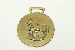 Horse Vintage Brass Harness Medallion, Horse #45897