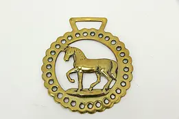 Horse Vintage Brass Harness Medallion, Horse #45914