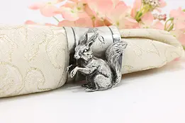 Squirrel Victorian Antique Silverplate Napkin Ring #46643