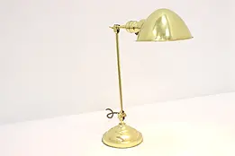 Traditional Antique Brass Adjustable Library Lamp, Bradley #47372