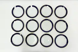 Set of 12 Cobalt Blue Bread or Dessert Plates, Haviland #46143