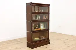 Craftsman Antique 4 Stack Oak Lawyer Arts & Crafts Bookcase #47387