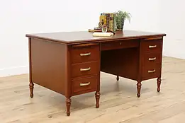 Traditional Vintage Mahogany Office or Library Desk, Jasper #47312