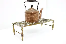 Farmhouse Antique Brass Fireplace Hearth Trivet or Stand #46967