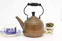 Farmhouse Antique Copper Tea Pot or Kettle #44147