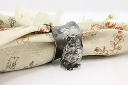 Victorian Antique Silverplate Napkin Ring, Birds & Flowers #46821