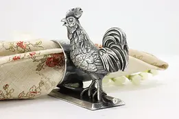Rooster Victorian Antique Silverplate Napkin Ring, Rogers #46824