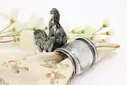 Rooster Victorian Antique Silverplate Napkin Ring Pairpoint #46842