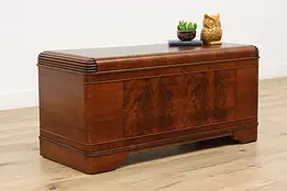 Art Deco Waterfall Vintage Cedar Blanket Chest, Dillingham #42713