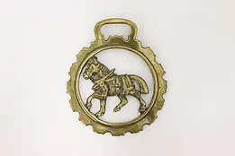Horse Antique Brass Harness Medallion, Horse #45261