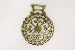 Horse Antique Brass Harness Medallion, Hearts #45433