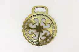 Horse Antique Brass Harness Medallion, Hearts #45920