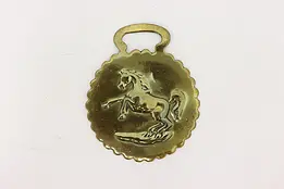 Horse Antique Brass Harness Medallion, Mustang #45922
