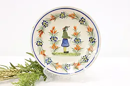 French Vintage Henriot Quimper Hand-Painted Dinner Plate #44050