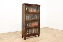 Macey Antique 4 Stack Lawyer Oak Bookcase, Bath Cabinet #39626