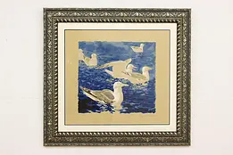 Herring Gulls Vintage Lithograph Print Jamie Wyeth 39" #46681