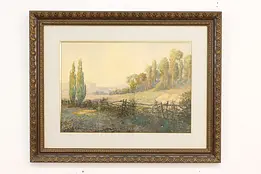 Country Landscape Original Watercolor Painting Milleson 29" #47001