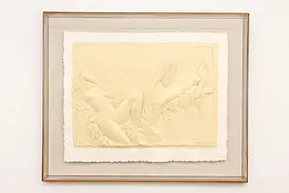 Sun Bathers Vintage Cast Paper Relief Sculpture Gallo 42.5" #46373