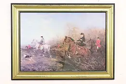 Victorian English Fox Hunt Litho Art Print 38.5" #47157