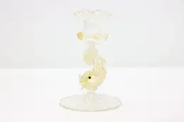 Murano Italian Art Glass Dolphin Sculpture Candlestick #47608