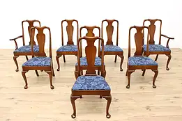 Set of 8 Vintage Georgian Design Dining Chairs, Kittinger #47810