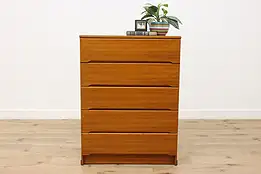 Midcentury Modern Vintage Teak Danish Tall Chest or Dresser #47815