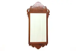 Georgian Chippendale Antique Carved Mahogany Wall Mirror #47471